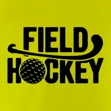 Field hockey loptička a nápis