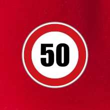 Dopravná značka - obmedzenie rýchlosti 50