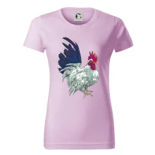 Kohút kreslený biely