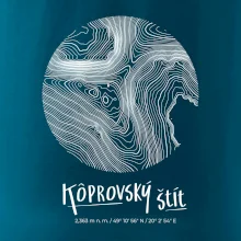 Kôprovský štít - vrstevnice v kruhu