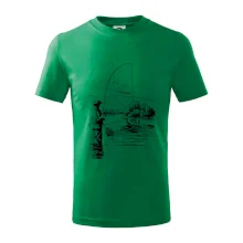 Kreslený rybár s podberákom