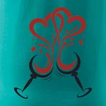 Víno je láska okrúhle poháre