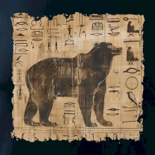 Egyptské hieroglyfy medveď