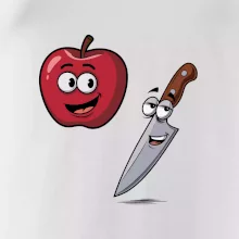 Parové tričko - Jablko a nôž