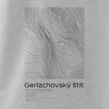 Gerlachovský štít - vrstevnice v obdĺžniku