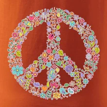 Peace symbol lístočky