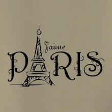 Paris nápis Eiffelovka rovný