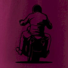 Motorkář na zádech - chopper