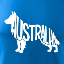 Austrálsky Ovčiak - nápis v tele