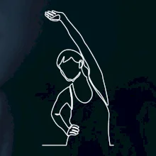 Preťahujúca sa žena jedným ťahom Preťahujúca sa žena jedným ťahom