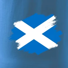 Škótska vlajka kreslená štetcom