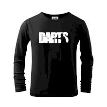 Darts - nápis so šípkarom