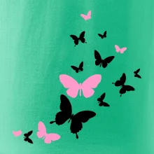 Motýle ružovo čierni