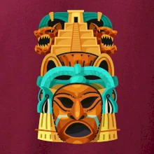 Mayová maska s pyramídou