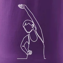 Preťahujúca sa žena jedným ťahom