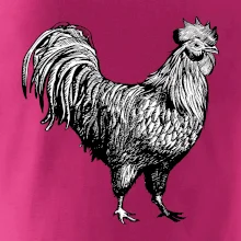 Kohút kreslený čiernobiely