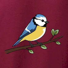 Sýkorka modrinka na vetve