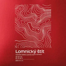 Lomnický štít - vrstevnice v obdĺžniku