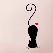 Zamilovaná mačka ležiaca