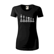 Šachové figúrky v rade - kreslené