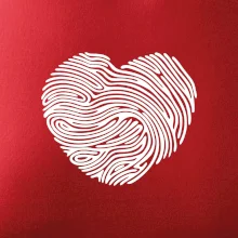 Odtlačok prsta srdce