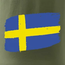 Švédsko vlajka štetkou