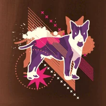 Pes abstraktný fialový