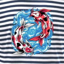 Yin & Yang Koi kapor - červený