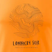 Lomnický štít - vrstevnice v kruhu