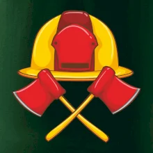 Hasičská helma a sekera Hasičská helma a sekera