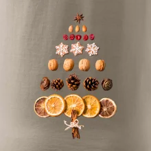 Vianočný stromček zo sušených plodov