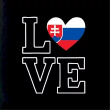 Love Slovenská vlajka Love Slovenská vlajka