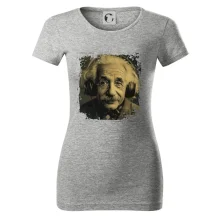 Albert Einstein so slúchadlami Albert Einstein so slúchadlami