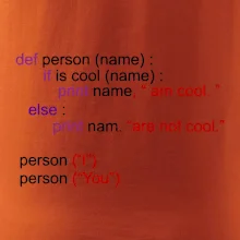 Python I am cool, You are not cool