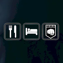 Eat sleep MMA v řádku