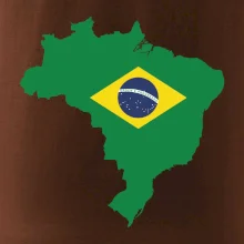 Brazília vlajka v mape