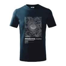 Milešovka - vrstevnice v obdĺžniku