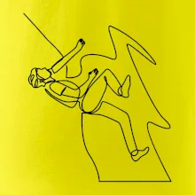 Lezec na skale jedným ťahom