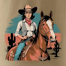 Cowgirl vintage na koni
