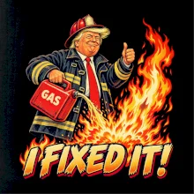 Donald Trump jako hasič I fixed it