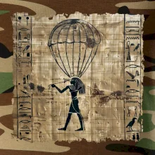 Egyptské hieroglyfy parašutista