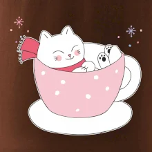 Vianočná mačka v hrnčeku