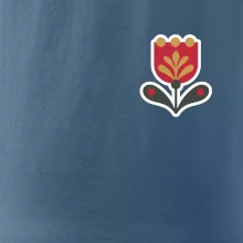 Folklór na prsníku tulipán