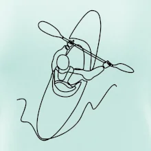 Kajak zhora jedným ťahom Kajak zhora jedným ťahom