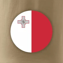 Vlajka Malta guľatá na prsník