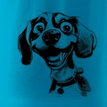 Čiernobiela karikatúra bígl