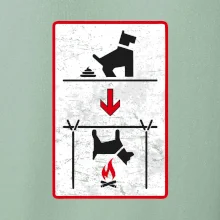 Tričko pre odporcov sraní na chodníku