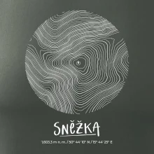 Sněžka - vrstevnice v kruhu