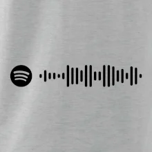 Spotify kód na prsníku