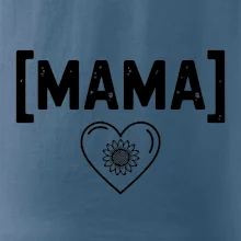 Mama nápis a srdce a slnečnice
